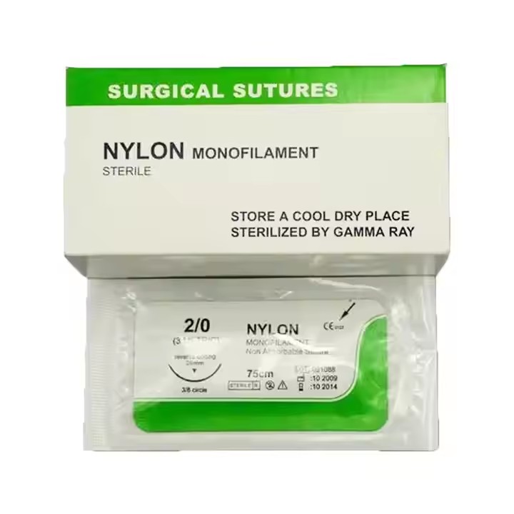 Absorbable sutures close-up