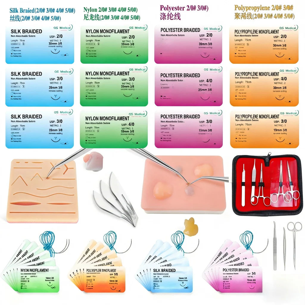 Close-up of QS Medical bioabsorbable sutures